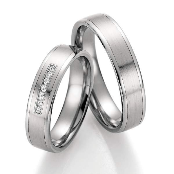 Trauringe Platin Plus Titan Brillant 86/10110