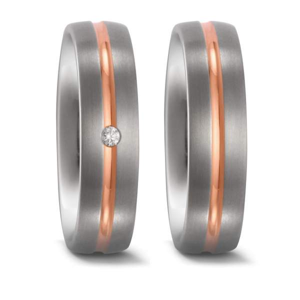 Trauringe Rotgold Brillant Titan Factory 51476