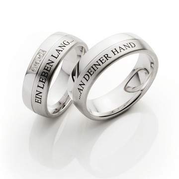 Verlobungsringe Silber Gravur Brillanten ID376