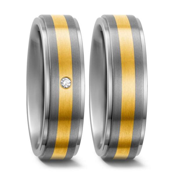 Trauringe Gelbgold Brillanten Titan Factory 51254