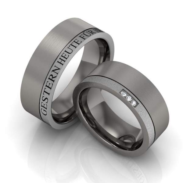 Trauringe Titan Brillanten ID151