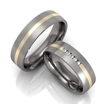 Trauringe Titan Gold Brillant 78/80030