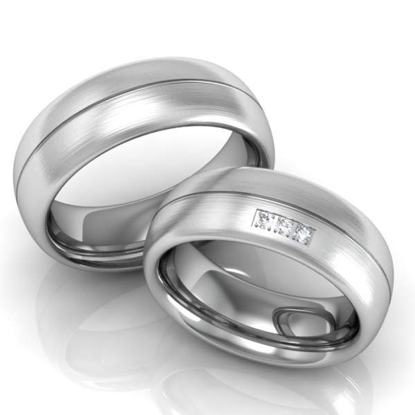 Partnerringe Edelstahl Brillanten ID637