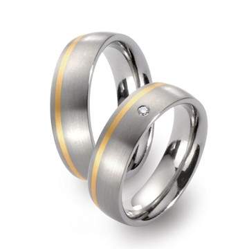 Trauringe Gelbgold Brillant Titan Factory 51142