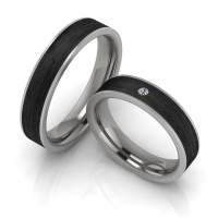 Trauringe Carbon Titan Brillant 1934 Trauringe Carbon Titan Brillant 1934