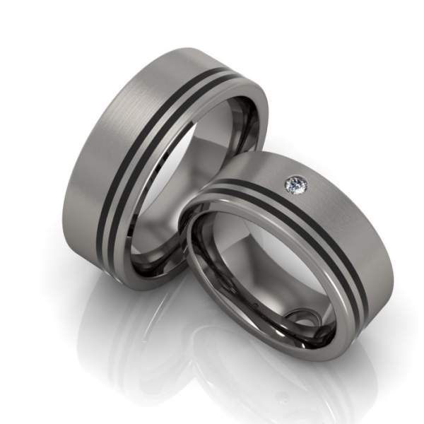 Verlobungsringe Titan Keramik ID936