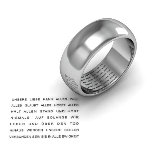 Mikrogravur (Innen oder Außen) - Ein mehrzeiliger Text