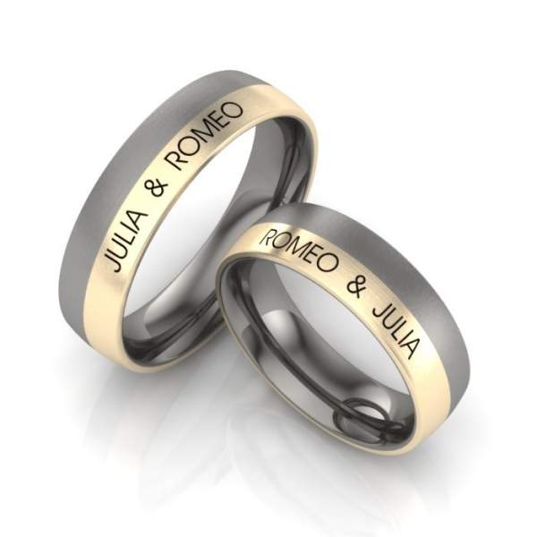 Trauringe Titan Gelbgold ID1070