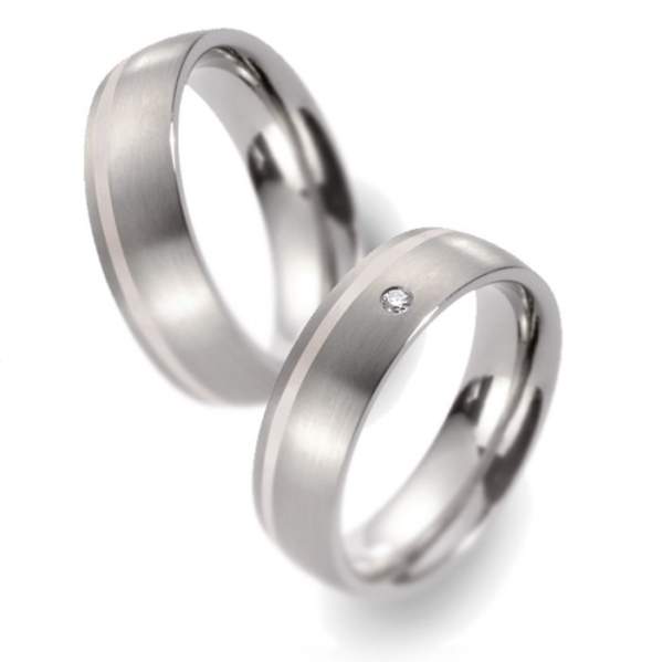 Trauringe Platin Brillant Titan Factory 51142_P