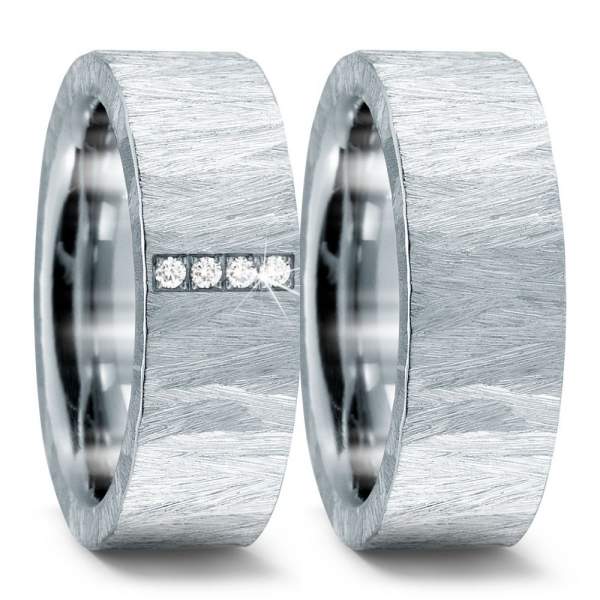 Trauringe Edelstahl Brillanten TitanFactory 59311