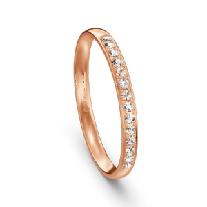 Klassischer Memoire-Ring in Roségold