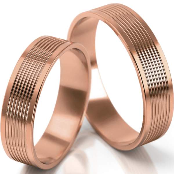 Trauringe Rotgold (333) ohne Steine