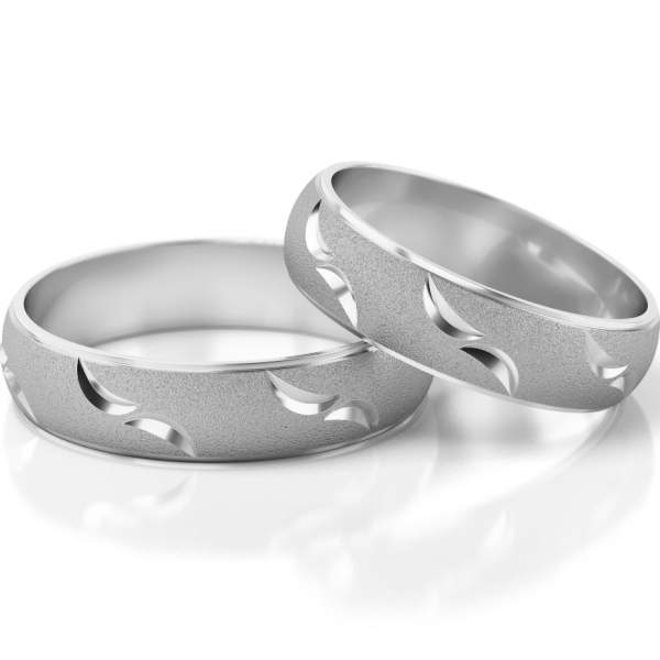 Trauringe Weissgold (333) ohne Steine