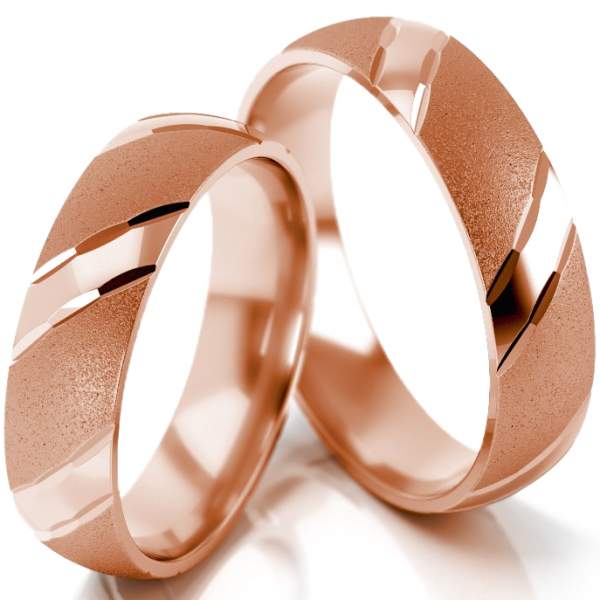 Trauringe Rotgold (333) ohne Steine