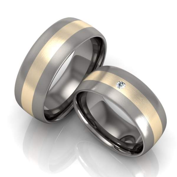 Trauringe Titan Gold Brillant ID954