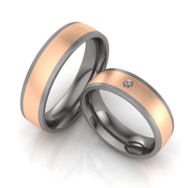 Trauringe Titan Gold Brillant ID338