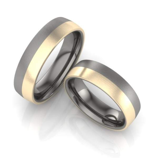 Trauringe Titan Gelbgold ID1079